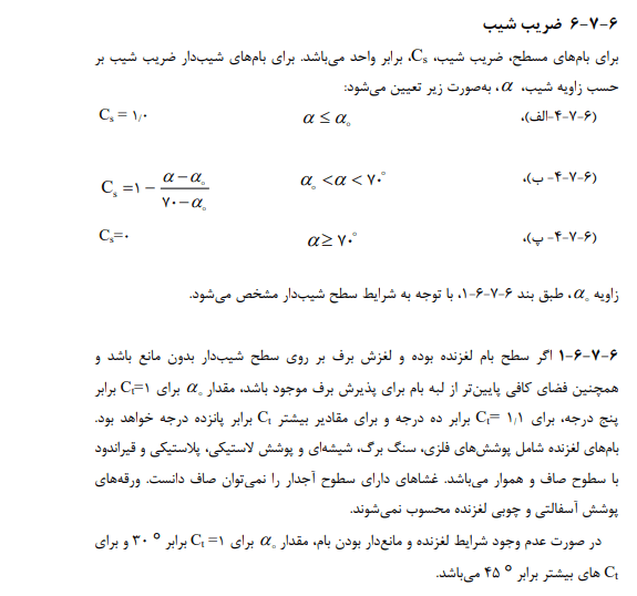 - تعیین مقدار ضریب شیب یا Cs